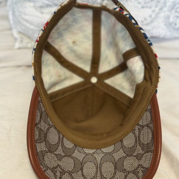 NWOT - Coach Houndstooth Baseball Cap In Organic Cotton - Picture 3 of 5